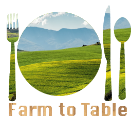 Farm to table image on table placesetting