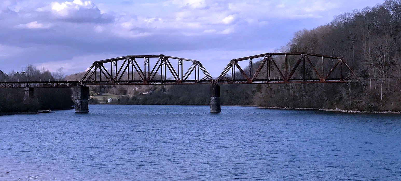 Train Bridge over river